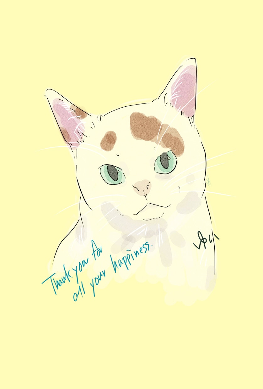 おうちの子を優しい雰囲気のイラストでお描きします 似顔絵・メモリアルギフトにも。 イメージ8