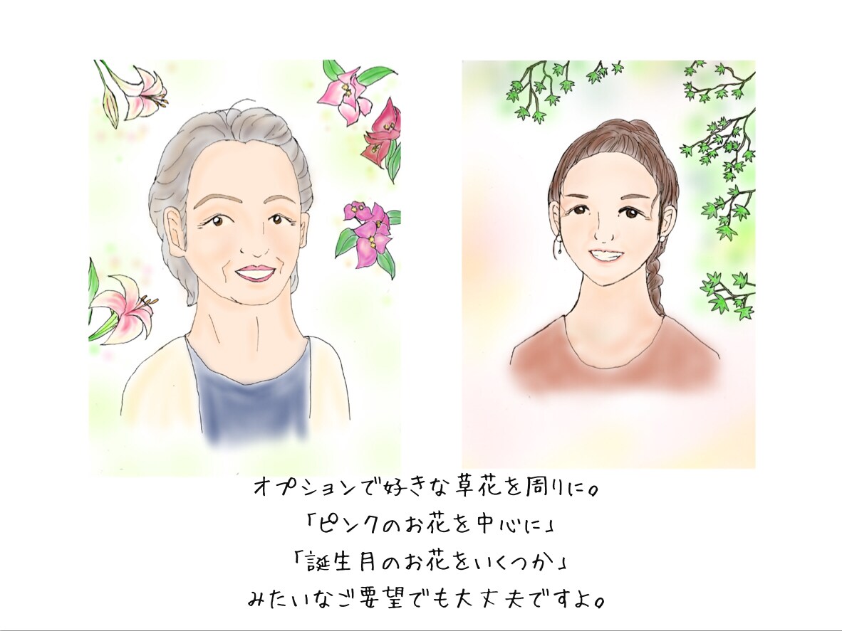 プレゼントにも使えるバストアップの似顔絵描きます ほら、あなたの顔はこんなにも魅力的！ イメージ5