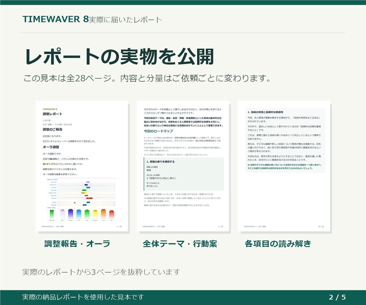 タイムウェーバーで願望1つを波動調整します うんざりするほど詳しい読み解きレポートを届けます イメージ4