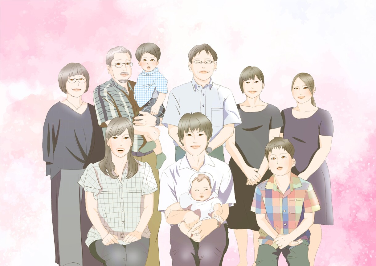 お写真をもとに✩似顔絵お描きします 2次元風の似顔絵です！アイコンやプレゼントにもどうぞ✩.*˚ イメージ1