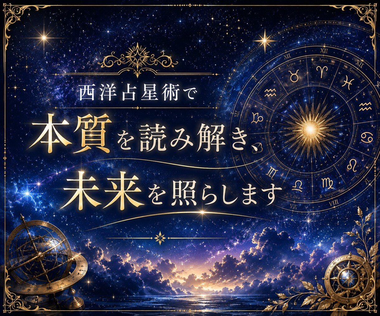 西洋占星術で本質と未来を丁寧に読み解きます 星からあなたの才能・恋愛・未来を読み解きます イメージ1