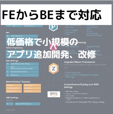 既存アプリの追加機能開発、修正を手伝います フロントからバックエンドまで対応しています イメージ1
