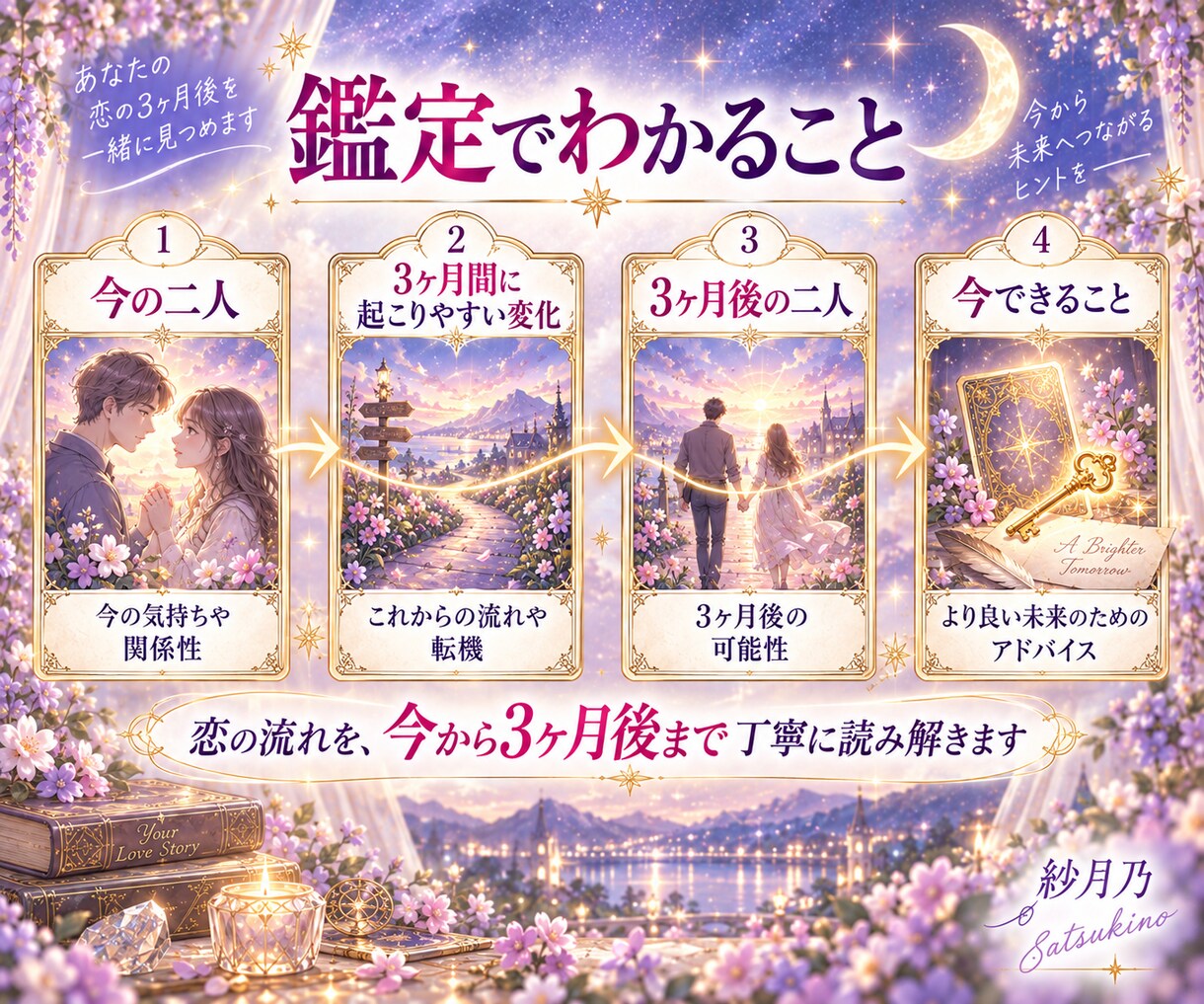 この恋の3ヶ月後を占います 今の二人から3ヶ月後まで、恋の流れ・変化・進展をタロット読解 イメージ3
