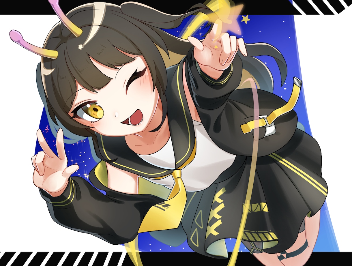 期間限定価格！！かわいいイラストお描きします 活動用、動画用、など鮮やかな色味のイラストを作成します！！ イメージ1