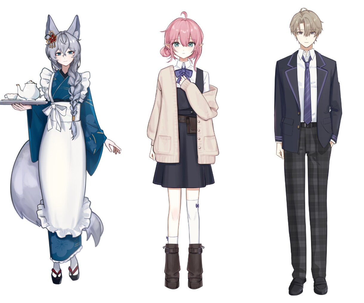 全身立ち絵、キャラクターデザインを制作します 【先着3名様限定】実績作りのため特別価格で対応中！ イメージ3