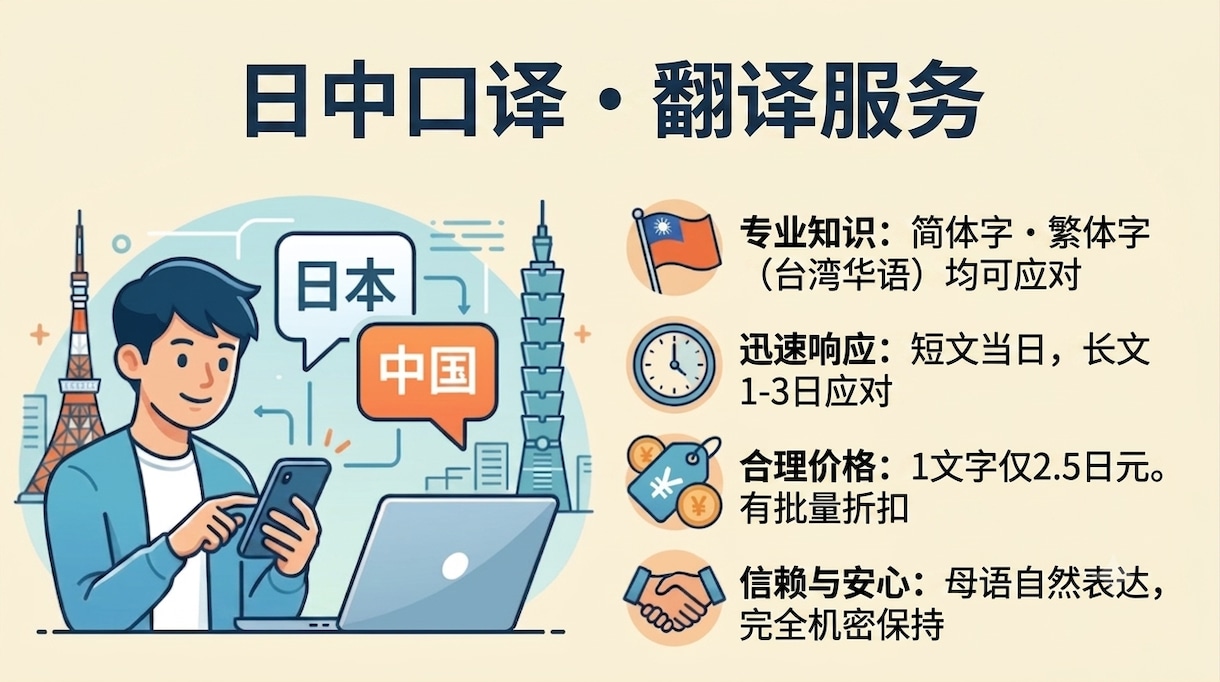 日本語、中国語の翻訳いたします 不自然さのない綺麗な中国語へ！細かいニュアンスも伝えます。 イメージ2