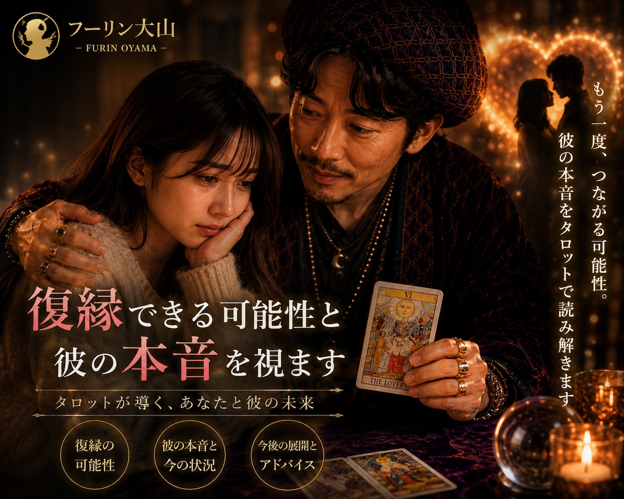 元彼】復縁できる可能性と彼の本音を視ます 「もう一度つながる可能性と、彼の本音をお伝えします イメージ1