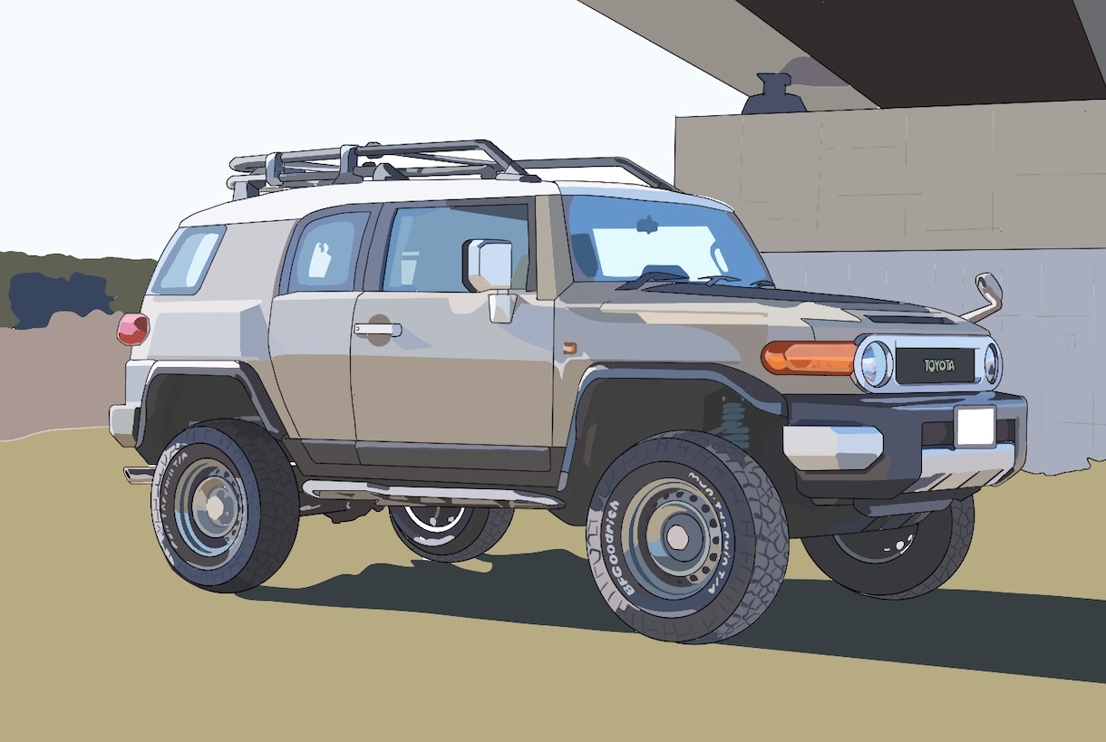 3枠限定！残り1枠です！車 バイクイラスト描きます 大切なお車、バイクのお写真をデジタルイラストに仕上げます！！ イメージ4