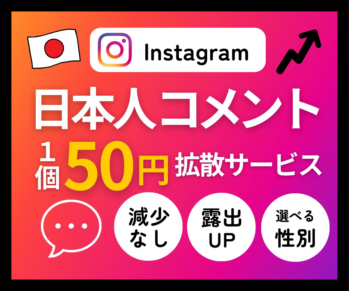 内容指定可★インスタの日本人コメント増やします ⭐️性別が選べる・減少なし・超高品質コメント50個～ イメージ1