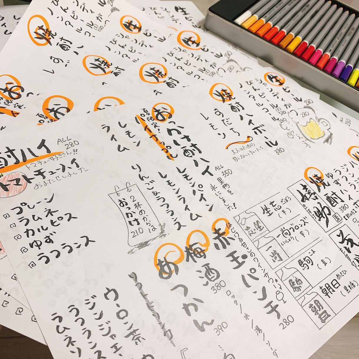 手書きのメニューでお店らしさを大切に描きます 飲食のメニューは手書きの良さで変わります。 イメージ2