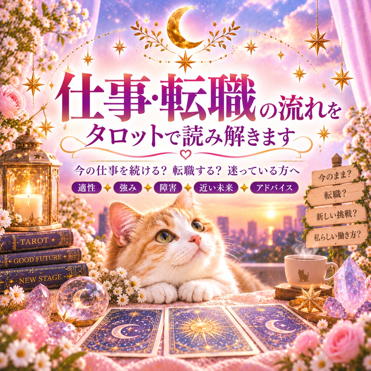 仕事・転職の流れをタロットで読み解きますます 今の仕事を続ける？転職する？迷っている方へ イメージ1