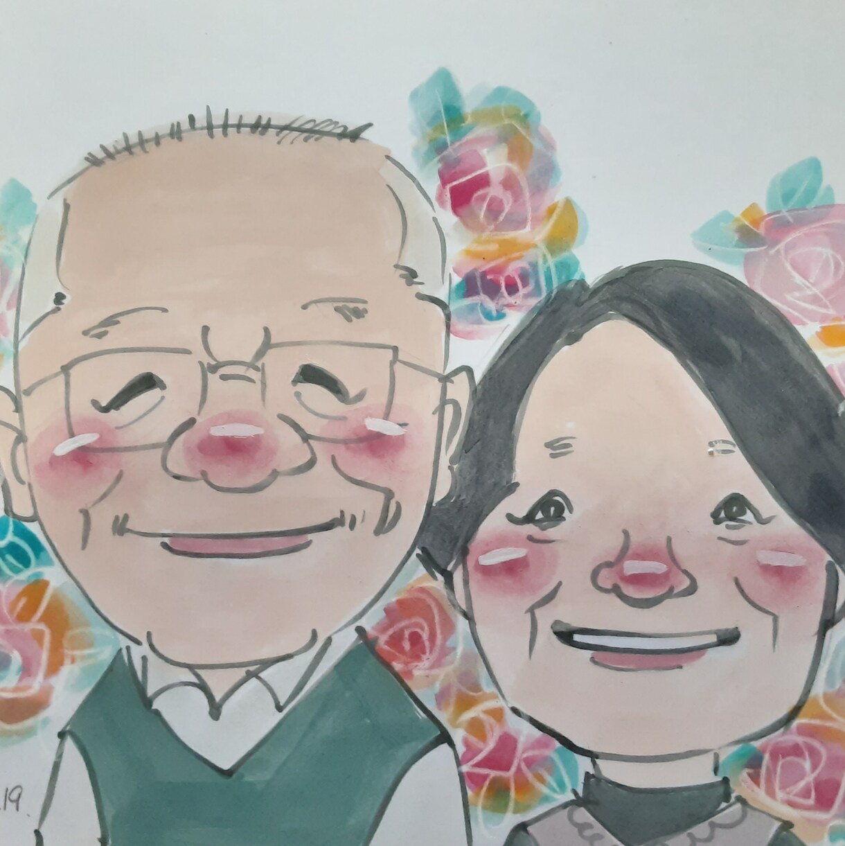 お写真から、似顔絵を描きます 素敵な思い出を似顔絵で残してみませんか？ イメージ9