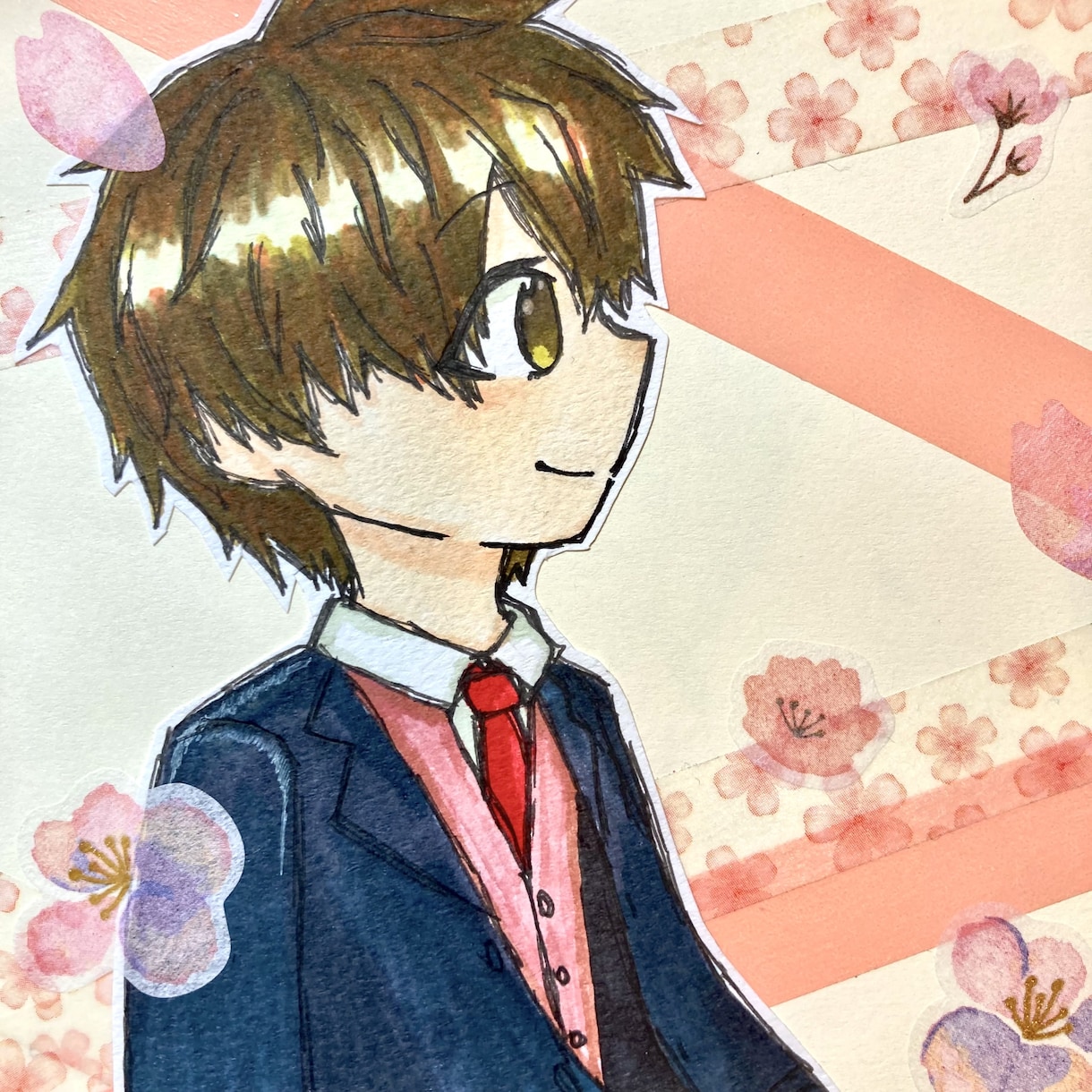 コラージュ色紙作成します オリジナルキャラクターや推し様を色紙いっぱいにデコります イメージ3