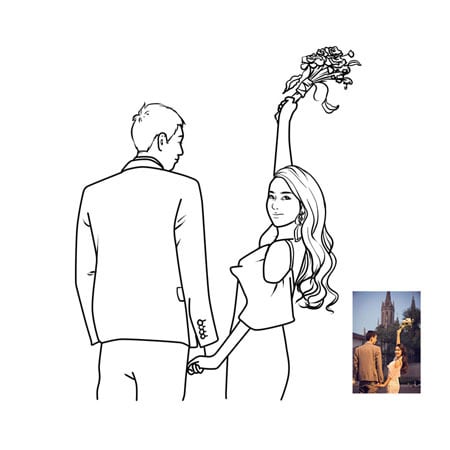 シンプルでお洒落なイラスト描きます お写真を元に似顔絵イラストをお描きします！ イメージ2
