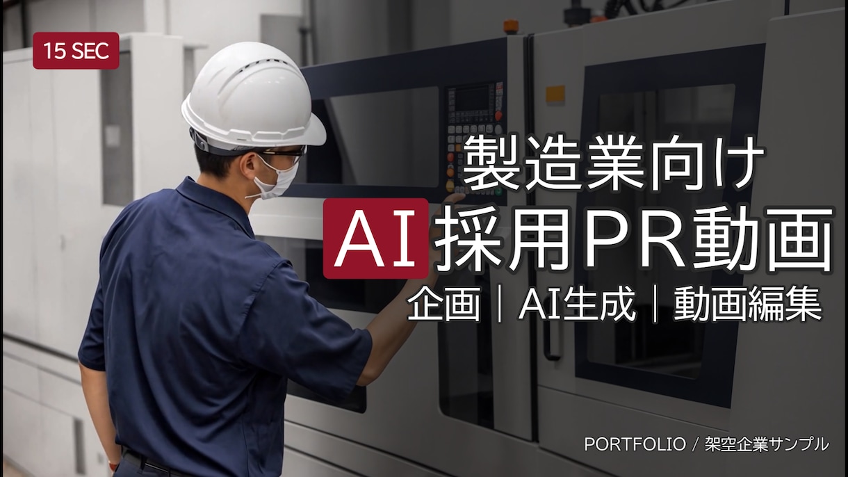 写真・画像から15秒のAI PR動画を制作します 企業・採用・商品PR向け｜構成から編集まで対応 イメージ1