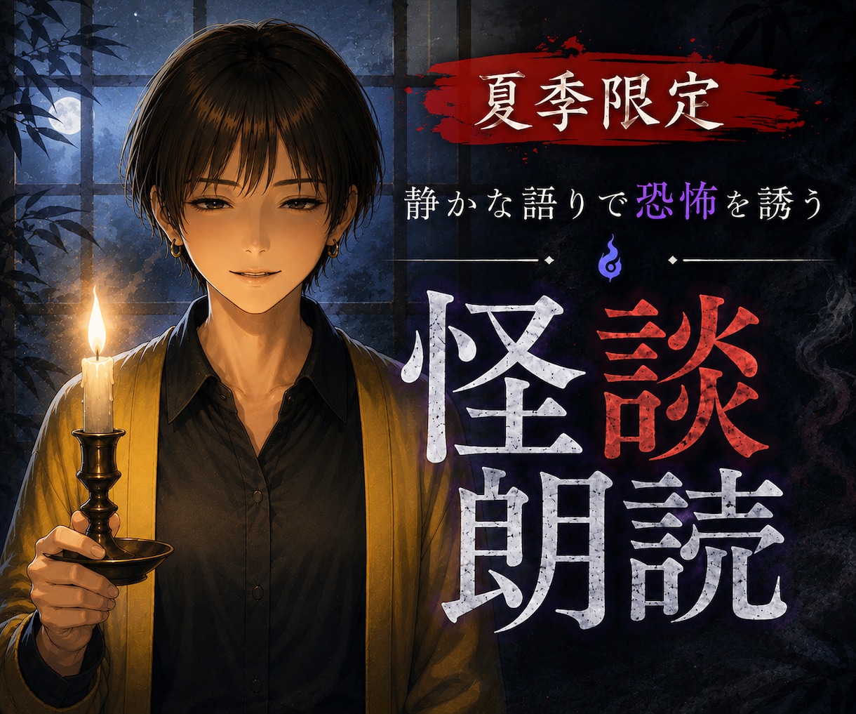 夏季限定　眠れなくなる怪談、読みます 静かな声ほど、怖い夜があります。 イメージ1