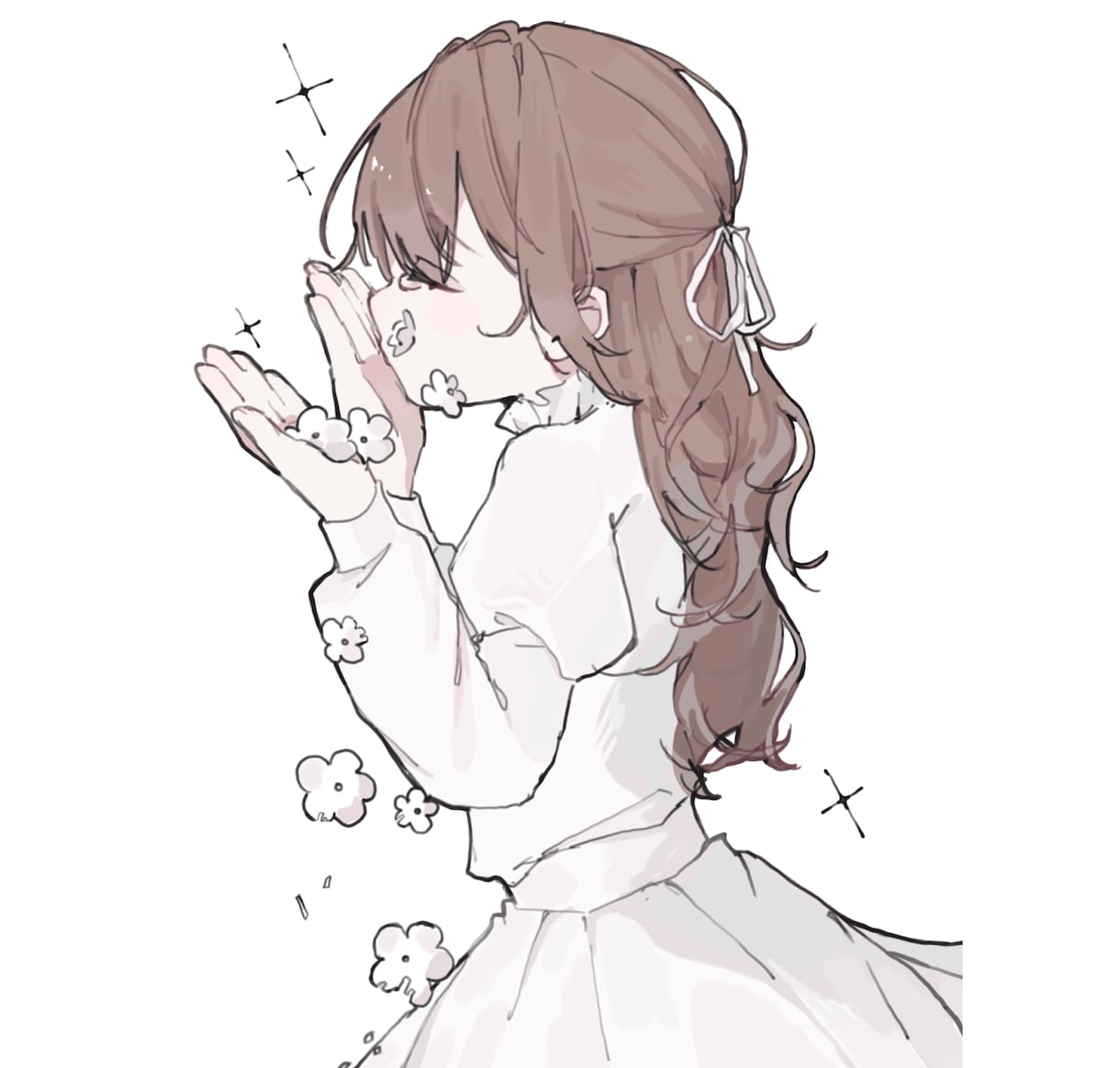 白くて淡くてふわふわな乙女描きます 色素薄い女の子をお求めの方へ！キャンペーン残りおひとり様です イメージ2