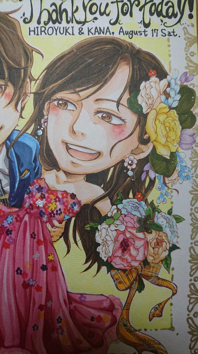 素敵な想い出用に似顔絵描きます 貴方用の似顔絵を描きます。此方は完全フルカラーでの提供です。 イメージ2