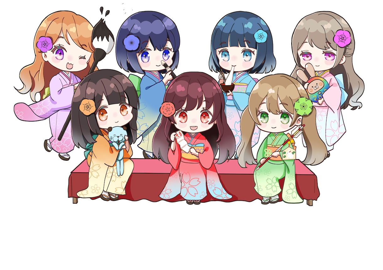 商用OK!ちっちゃいけど映えるミニキャラ描きます カッコよくて可愛いデフォルメを修正無制限で！ イメージ8