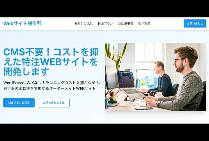 スピーディー＆低コストなWebサイトをご提供します CMSを使わないから、月々の費用はサーバーとドメイン代のみ。 イメージ1