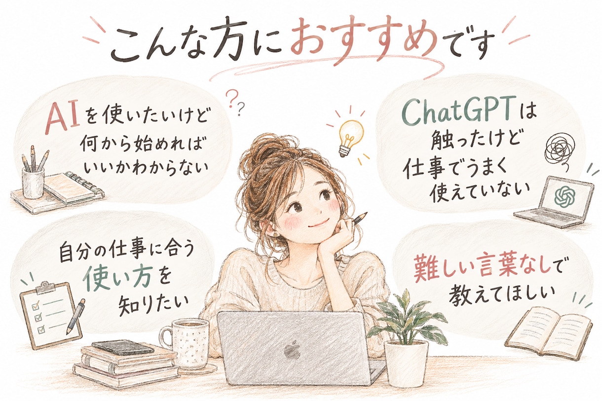 あなたの仕事に合うAI活用を一緒に整理します 難しい言葉なしで、仕事に使える方法を一緒に考えます イメージ2