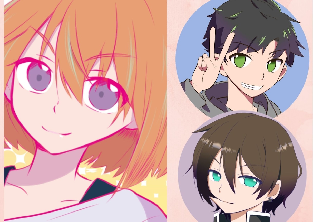 アニメ風かっこ可愛いアイコン描きます SNS、ブログに！印象に残る魅力的なアイコンで差別化を！ イメージ2