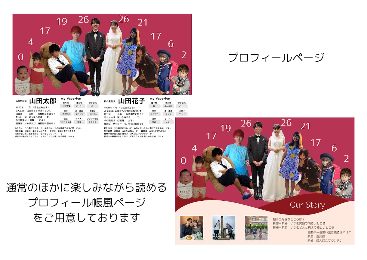ハンドメイド好き花嫁様へプロフィールブック作ります 作品の紹介をしながら、皆が楽しめるプロフィールブック作ります イメージ8