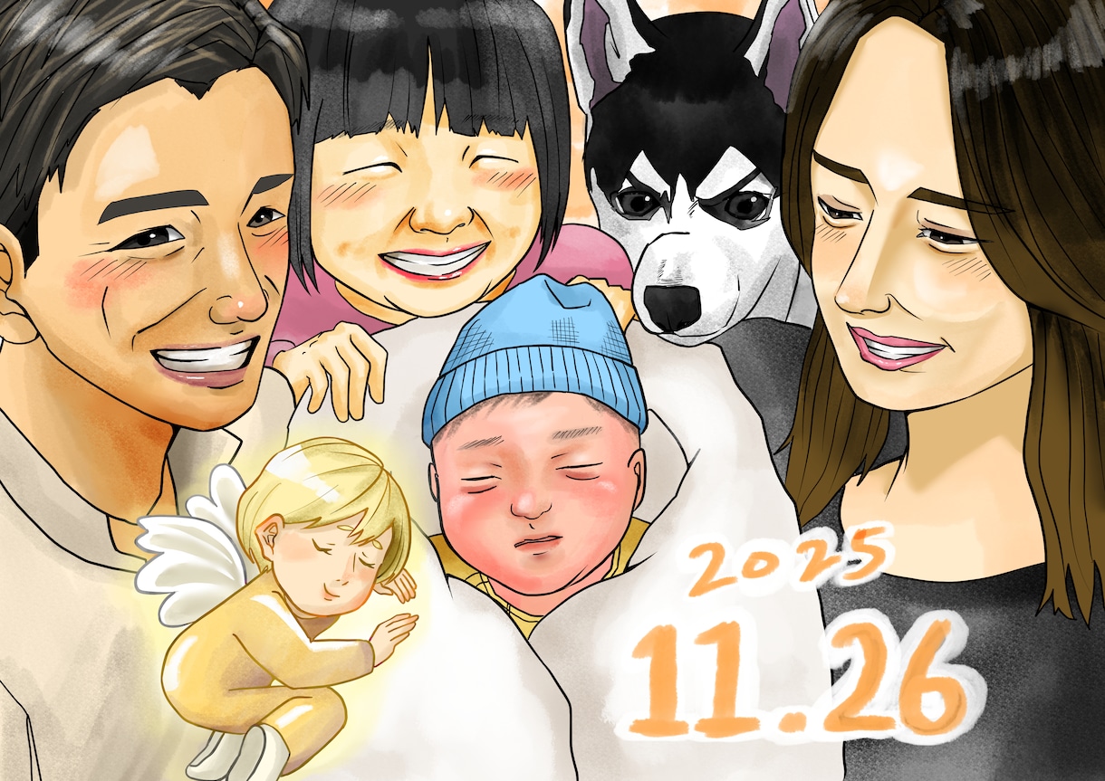 少しリアルな温かみのある似顔絵を描きます 大切なあの人の誕生日・お祝いに イメージ3