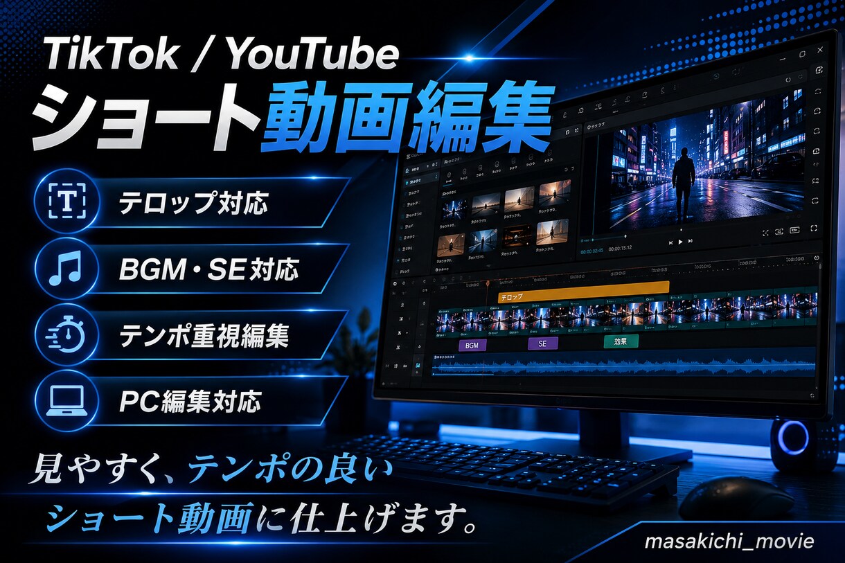 ショート動画３本セットで編集します 見やすくテンポの良いショート動画に♪ イメージ1