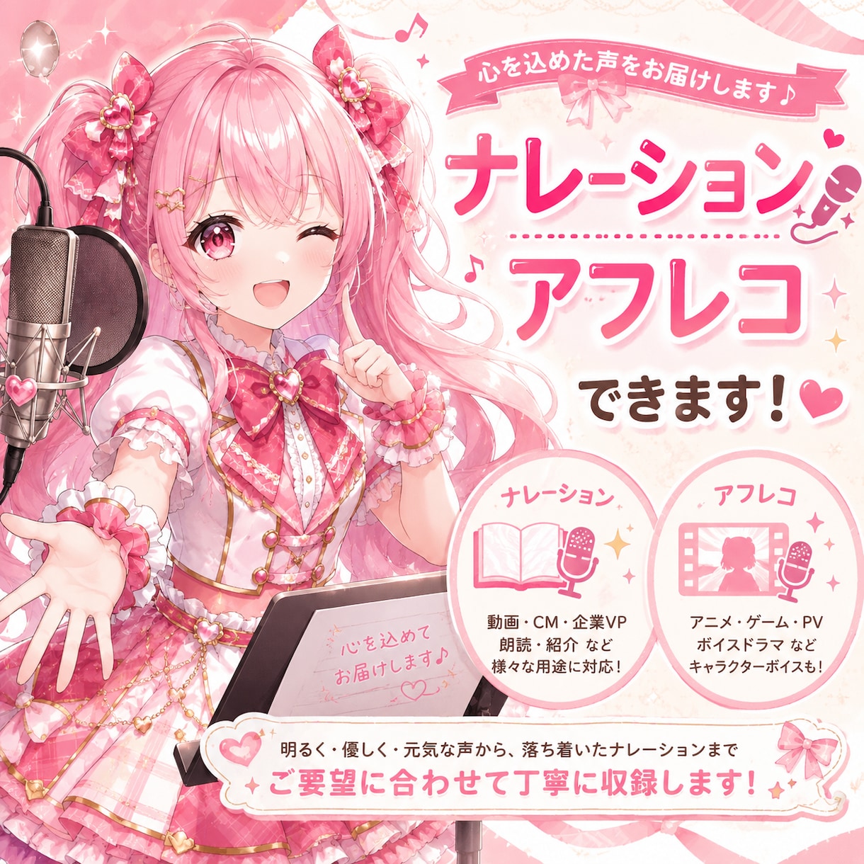 お安い価格で声を入れることができます 貴方の動画、画像に命を吹き込みます！ イメージ1