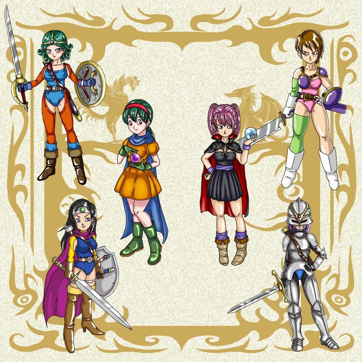SNSアイコン・全身イラストをDQ風に作成します ✿お誕生日プレゼント、ウェディグンボードにも最適です！！✿ イメージ10
