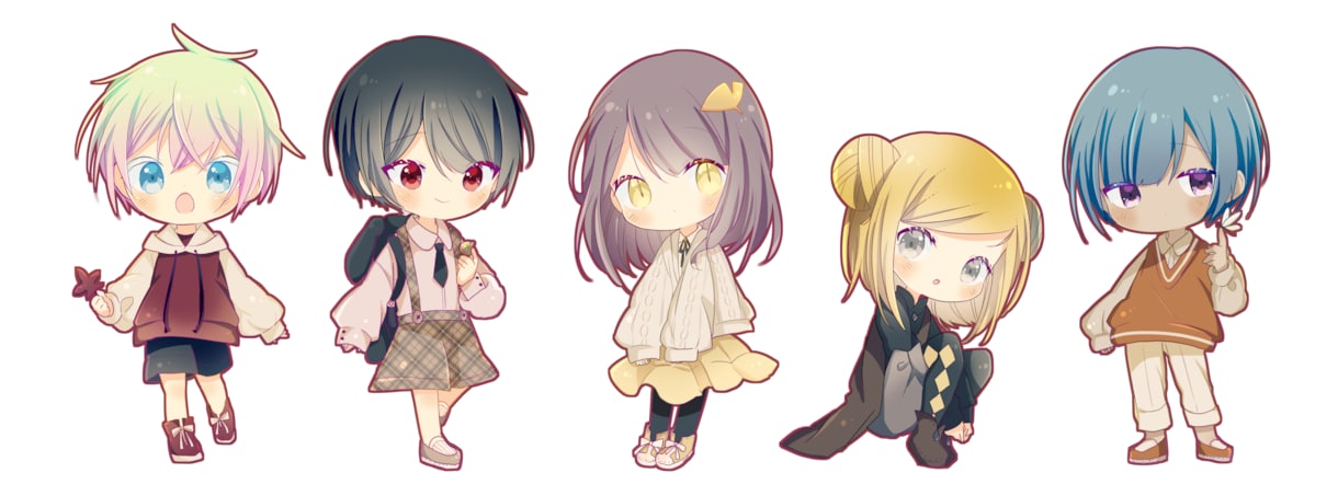 デフォルメイラストを描きます デフォルメ(ミニキャラ)アイコン、イラストをご希望の方に イメージ2