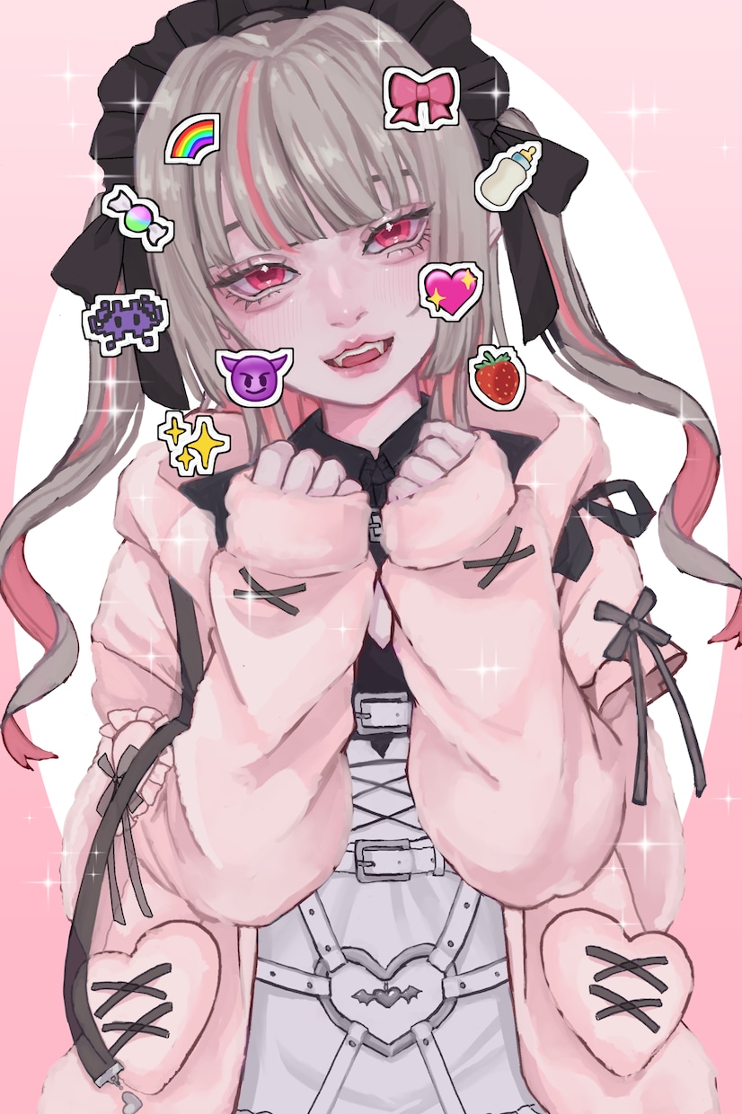 歌ってみたや配信用に！美麗な雰囲気の一枚絵描きます 儚くて印象に残るイラストであなたの活動を引き立てます！ イメージ3