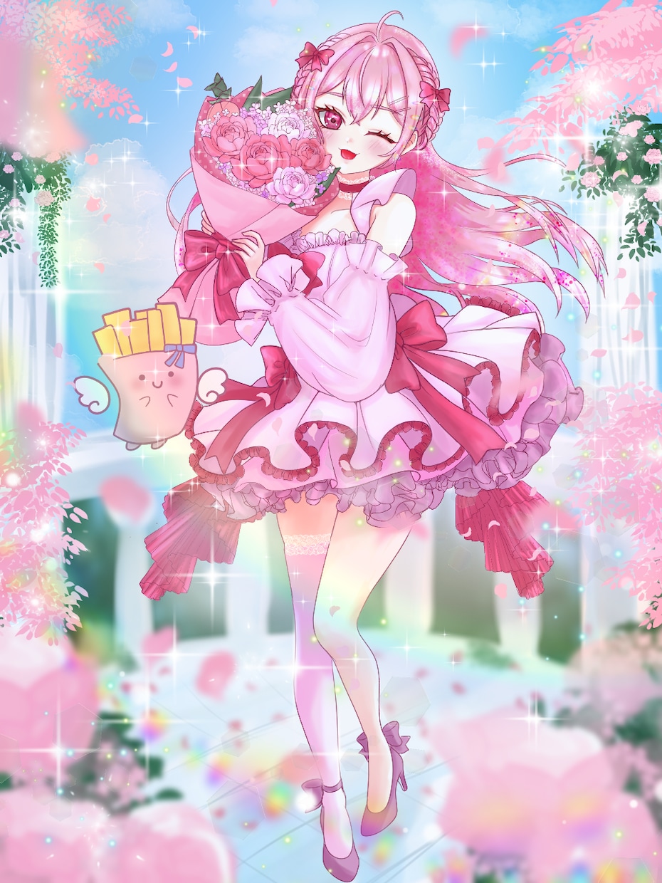 Vtuber・IRIAM向け可愛い一枚絵制作します キラキラで可愛いイラストを短納期で！ イメージ2
