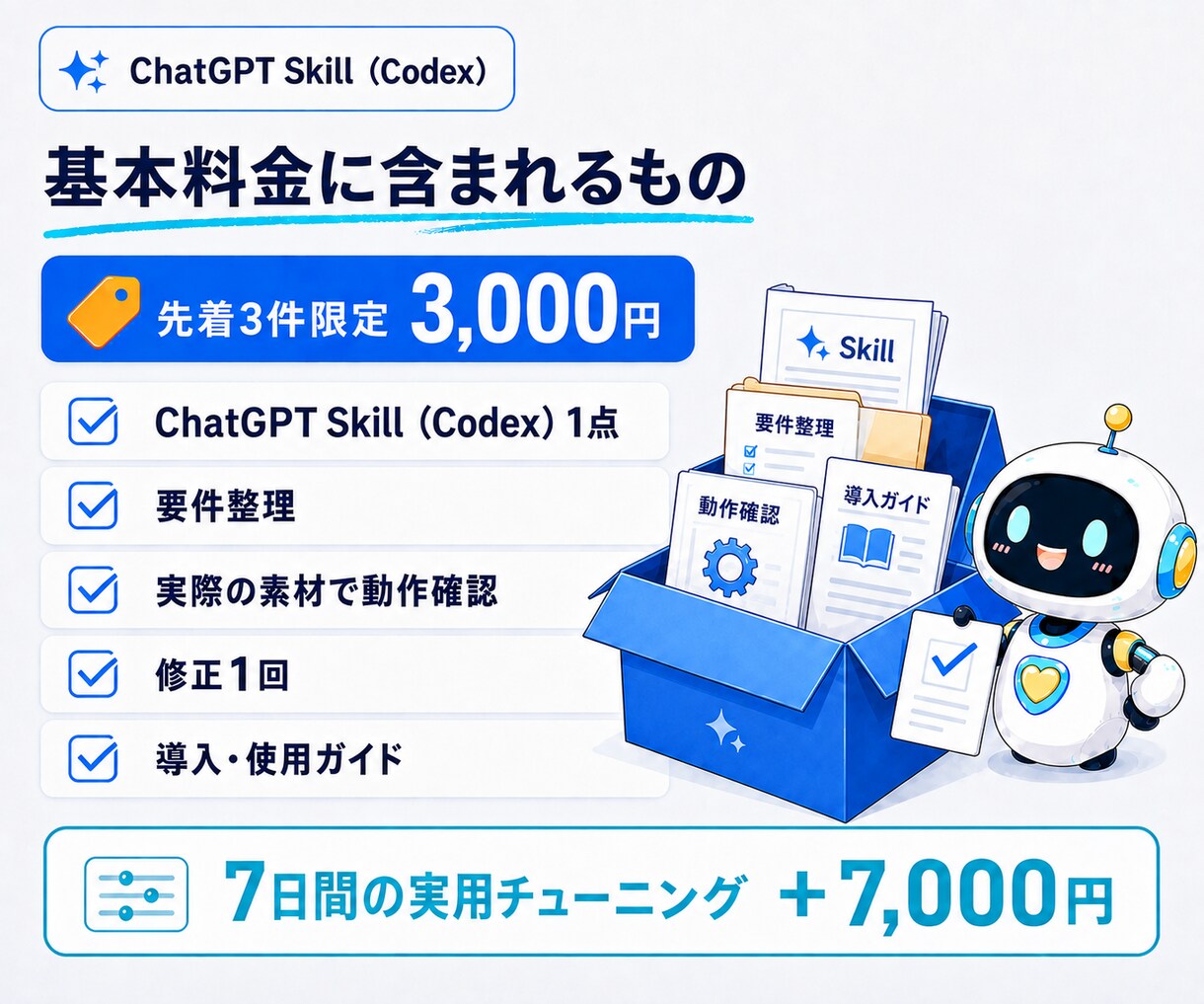 ChatGPT Skill（Codex）を作ります 毎回の説明と修正を減らし、実際に使える状態まで調整 イメージ5