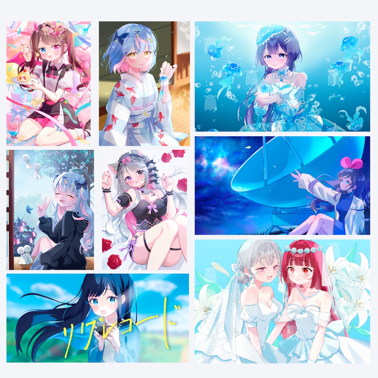 最短納品▶可愛い女の子メインの一枚絵を制作します オリジナルVOCALOID曲のMV、VTuber活動などに！ イメージ6