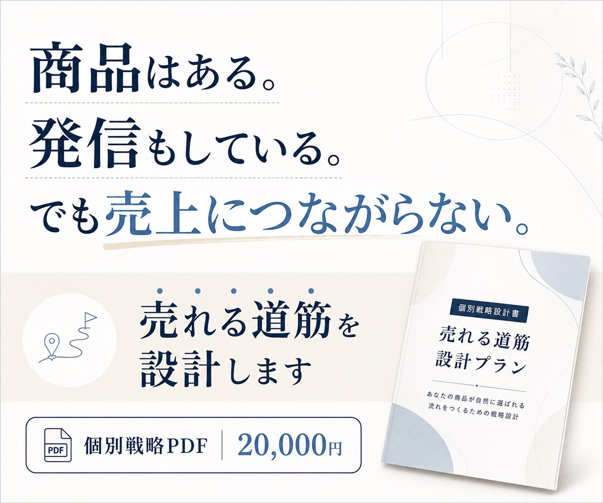 あなたの商品が自然に選ばれる売れる道筋を設計します 発信・商品・導線を一本につなぐ個別戦略PDF イメージ1