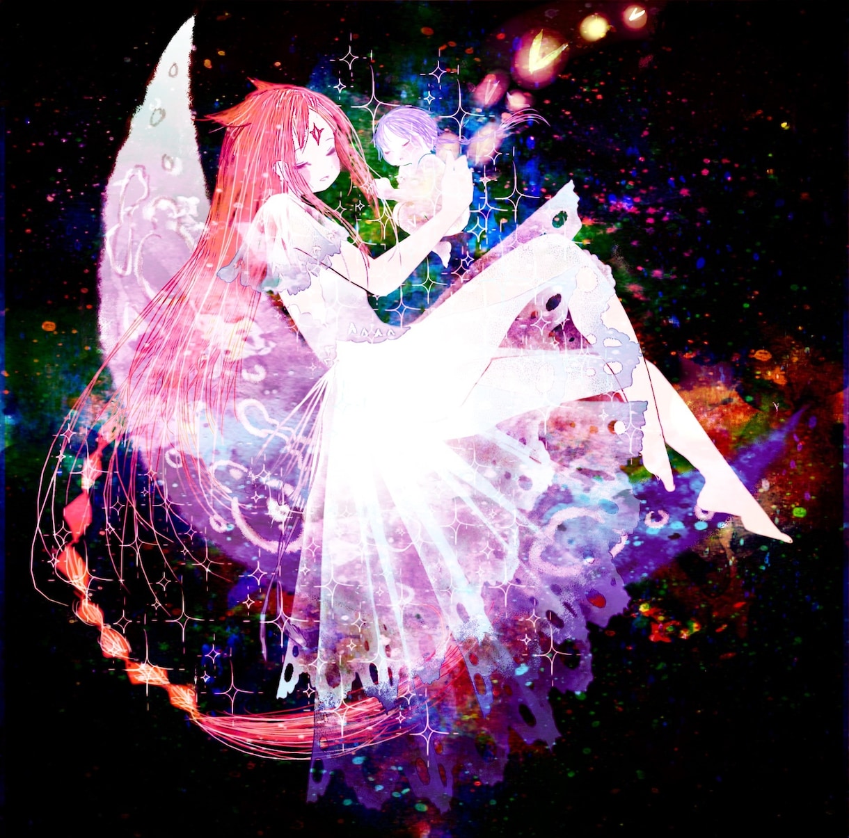 幻想的なイラスト作成します 黒い夜空にキラキラ色彩。思わず見惚れる絵を描きます。 イメージ7
