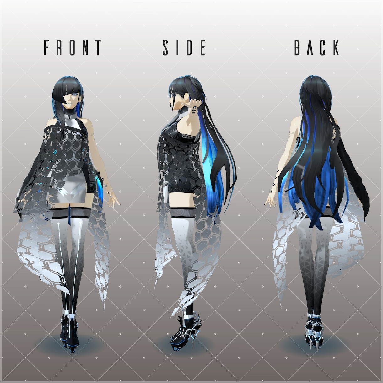 3Dモデル(Vtuber/VR向け)を制作します キャラモデル受賞歴3回　デザイン性の高いハイエンドな仕上がり イメージ5
