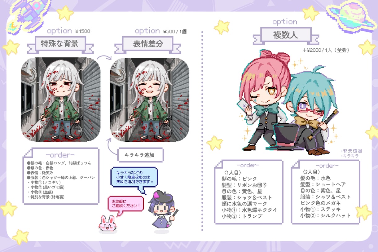 商用OK! 可愛いミニキャラドット絵 描きます お客様のご希望に寄り添って制作いたします！ イメージ4