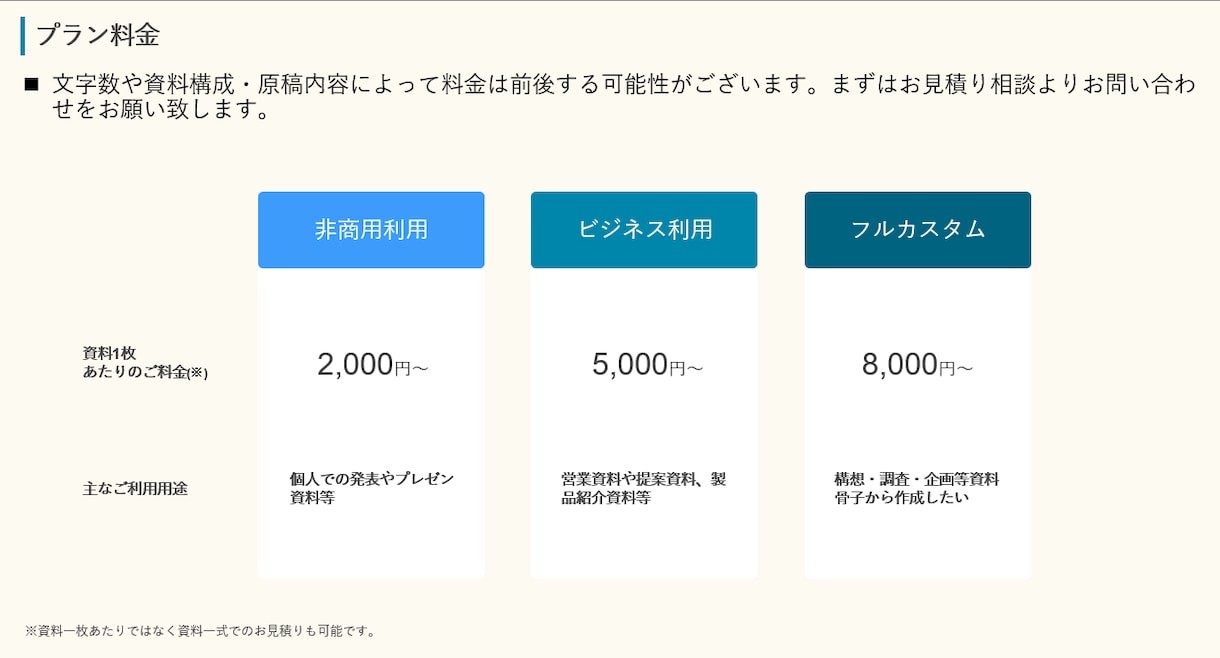 個人利用・ビジネス利用問わず伝わる資料作成致します 資料作成や資料構成にお悩みの方におすすめです。 イメージ1