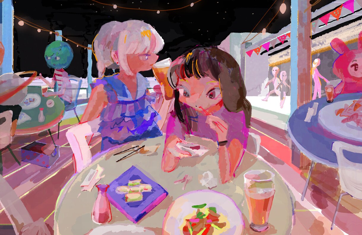 雰囲気のあるイラスト描きます 一枚絵の制作。鮮やかな色彩が目を惹きます イメージ4