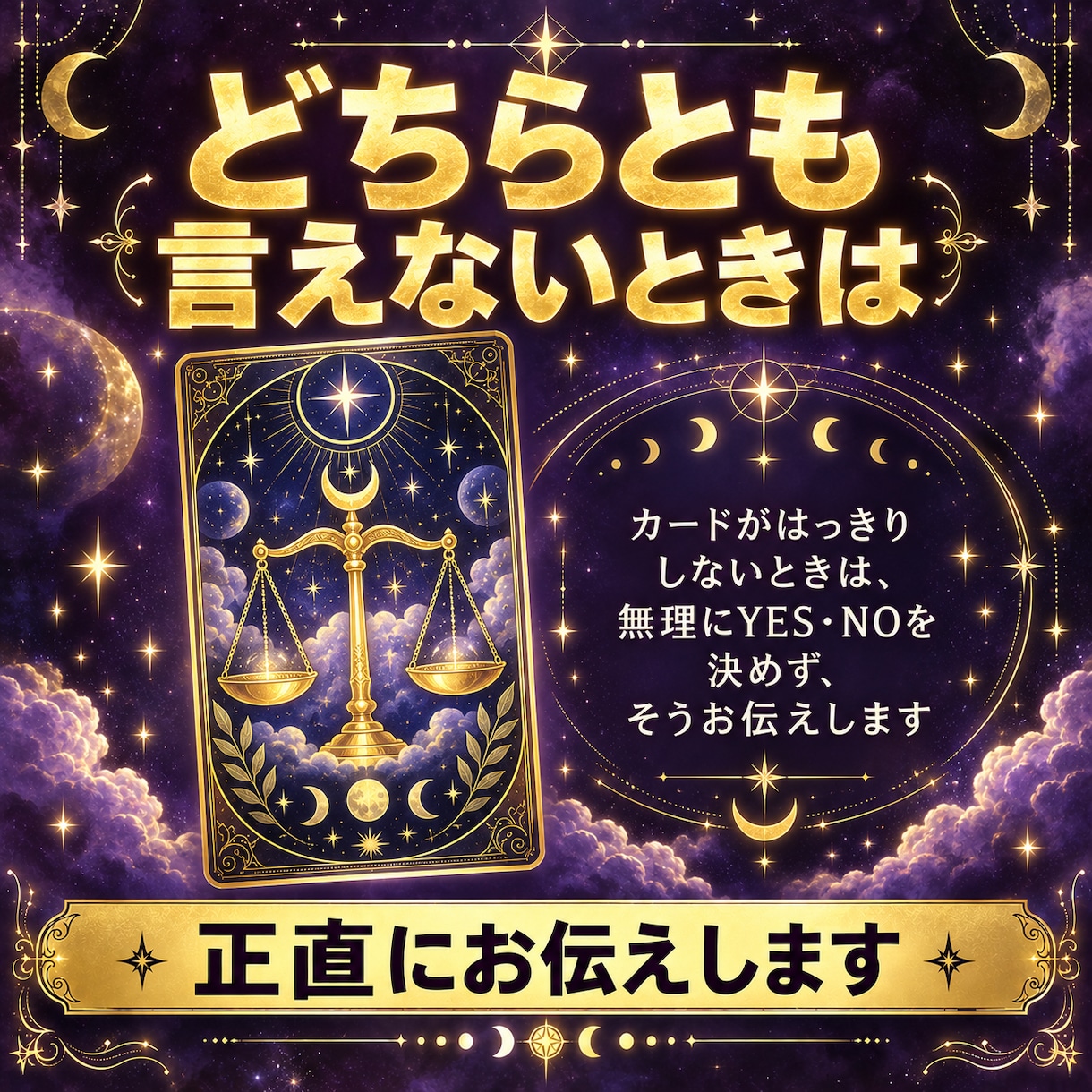 タロットでYES・NOの質問に2つお答えします 迷ったときの背中押しに。24時間以内にお届け イメージ7