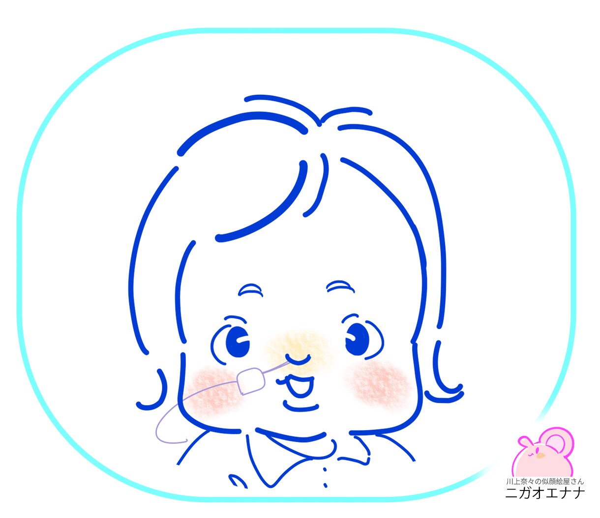 ふんわり優しく、心温まる似顔絵・アイコン描きます 愛らしいピンクの線画とぽっと色づくチークが人気＊SNSに イメージ3