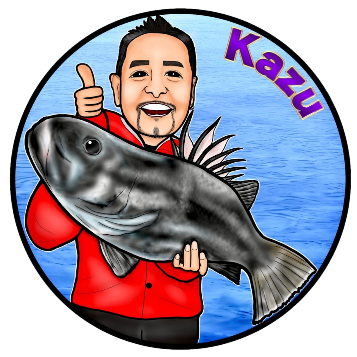 釣り魚ステッカー発送OKリアルより似顔絵作成します ステッカー発送可能！JPGかPNGデータ納品します イメージ8