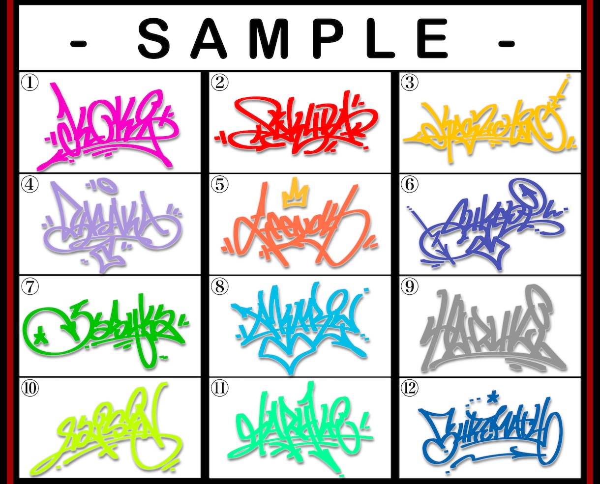 タギング文字でオリジナルのサインロゴを作ります ストリート、HIPHOP、やっぱり落書き風をお求めの方へ！ イメージ2
