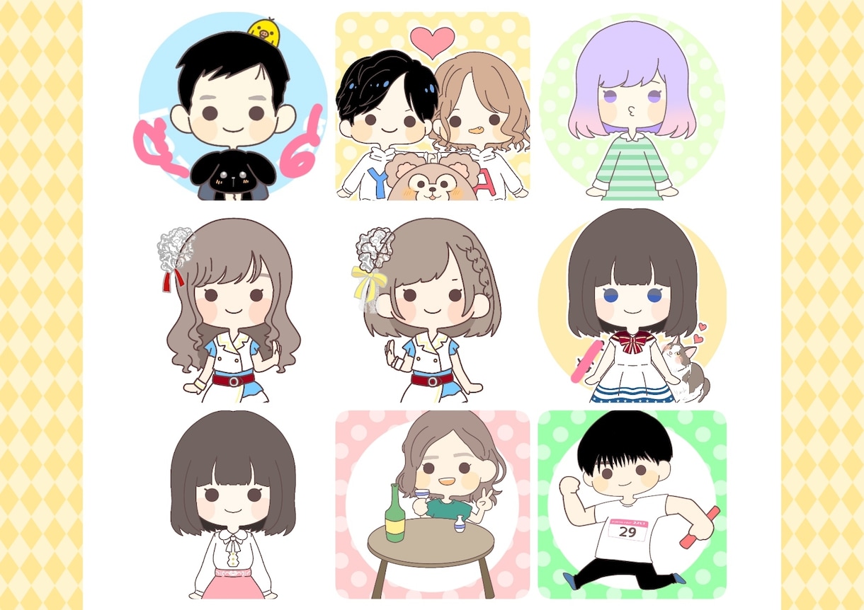 サイズ変更対応◎！ほんわかイラスト描きます 【似顔絵も可能】自分だけの特別なイラストを…！ イメージ8