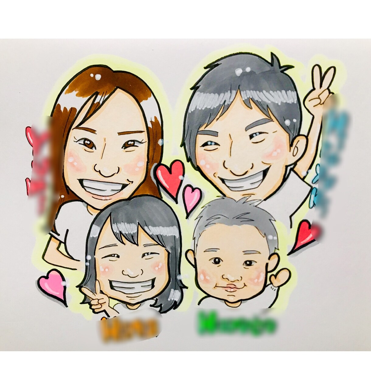 思い出を可愛く似顔絵でお届けします プレゼントに！思い出作りに！似顔絵でいかがですか？ イメージ4