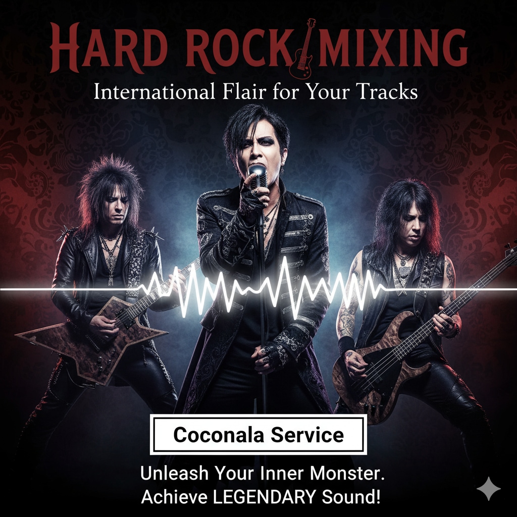 HARD ROCK特化した海外のミキシングをします 受賞歴あるパンチとスピードの効いたおまかせミキシングサービス イメージ1