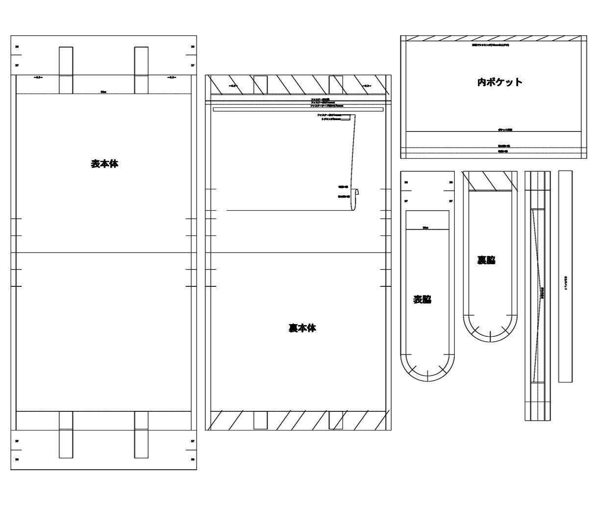カバンやバッグの型紙を作ります 入園バッグやハンドメイドにご活用ください イメージ4